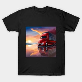 Big Rig Ocean Sunset T-Shirt